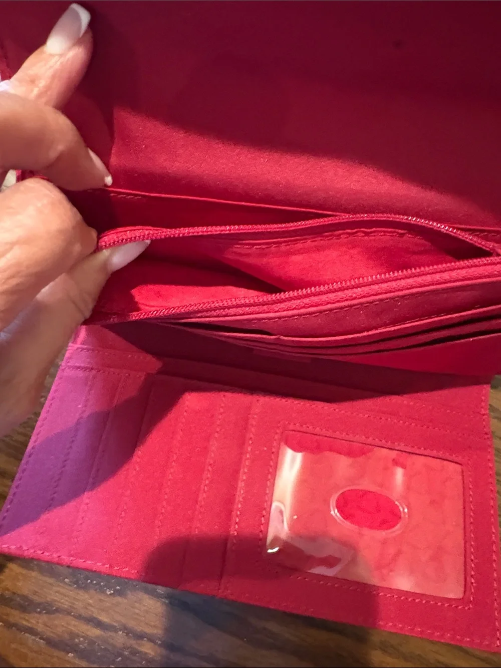 Red Leather Women's Wallet - Liz Claiborne